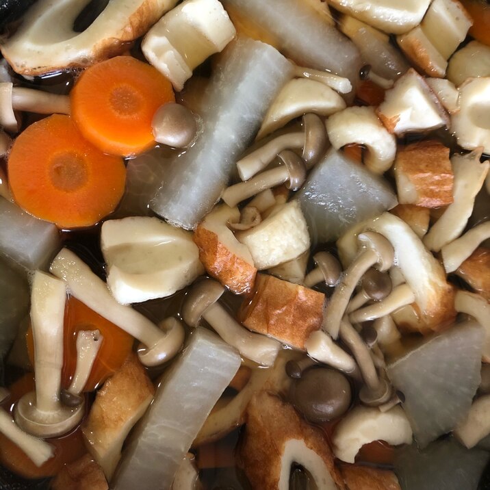 子どももOK☆めんつゆで簡単!ちくわと大根の煮物